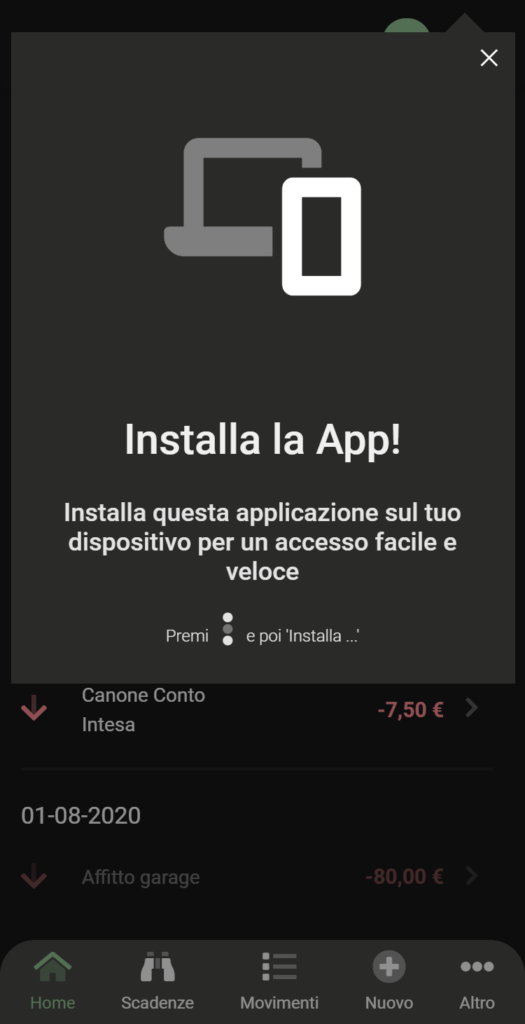 simplybudget mobile installa la app